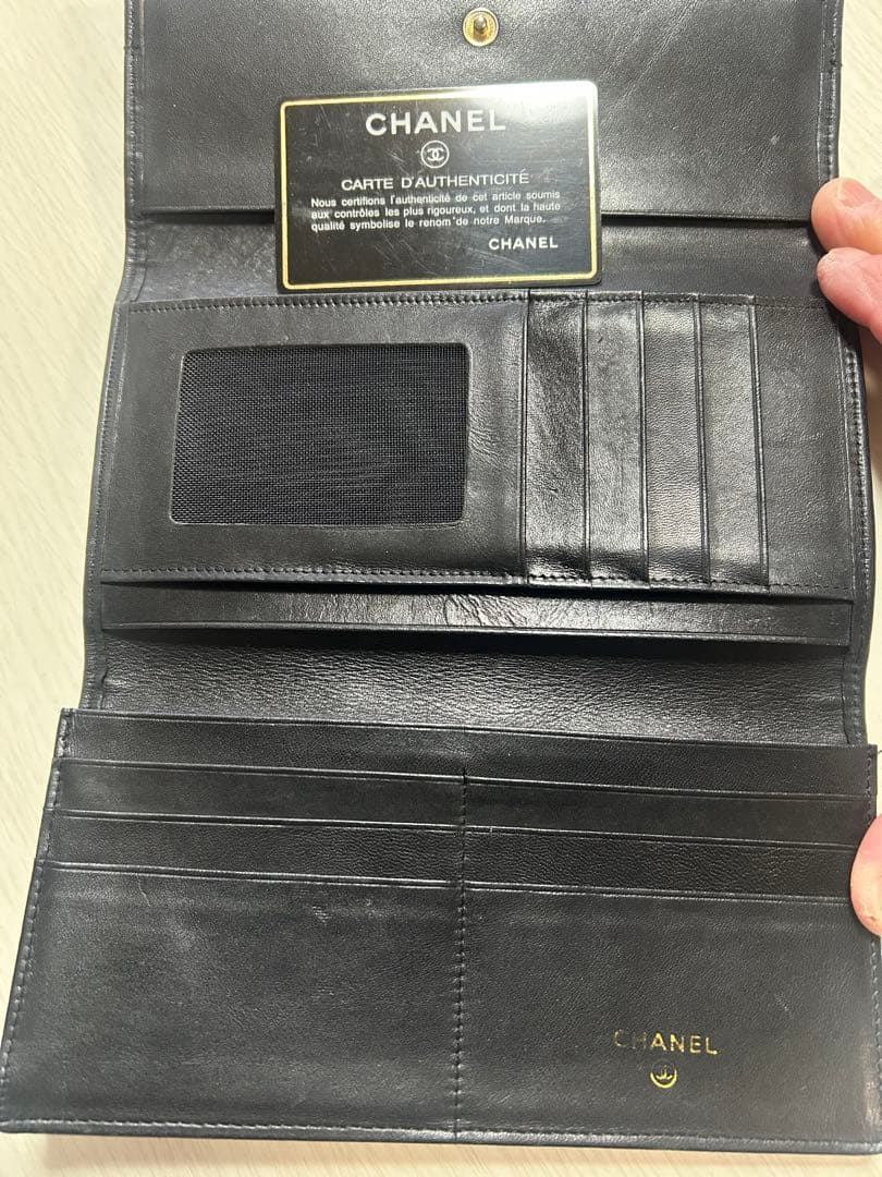 CHANEL ブラック 長財布