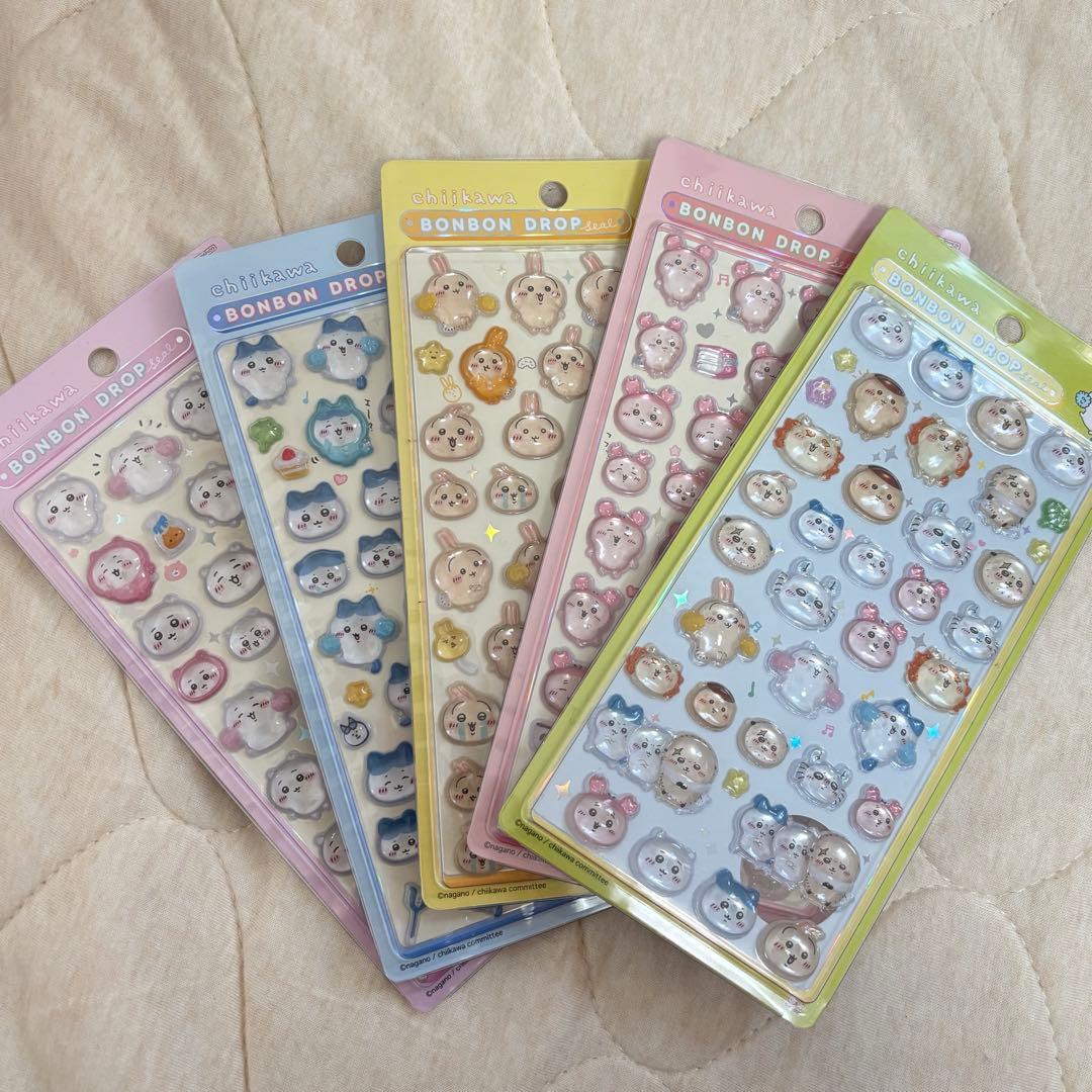 ［国内正規品］ちいかわ　ボンボンドロップシール　５点セット