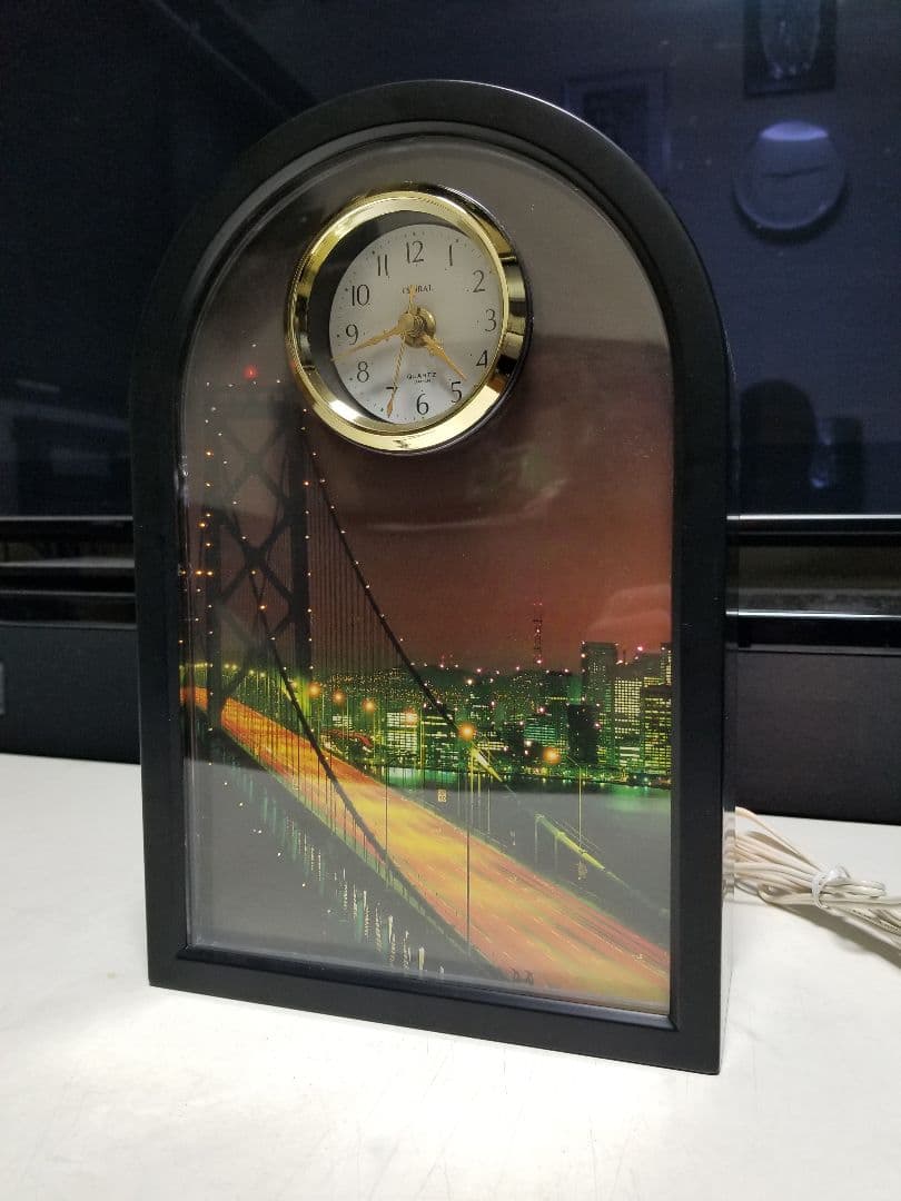 1988年　アートモダン　アーバン　スペースエイジ　ファイバー　クロック　ライト