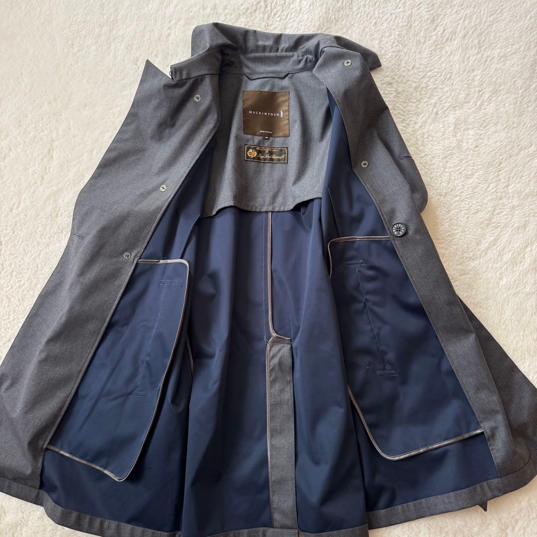 美品　マッキントッシュ　ロロピアーナ トレンチコート　ベルテッド　グレー　40