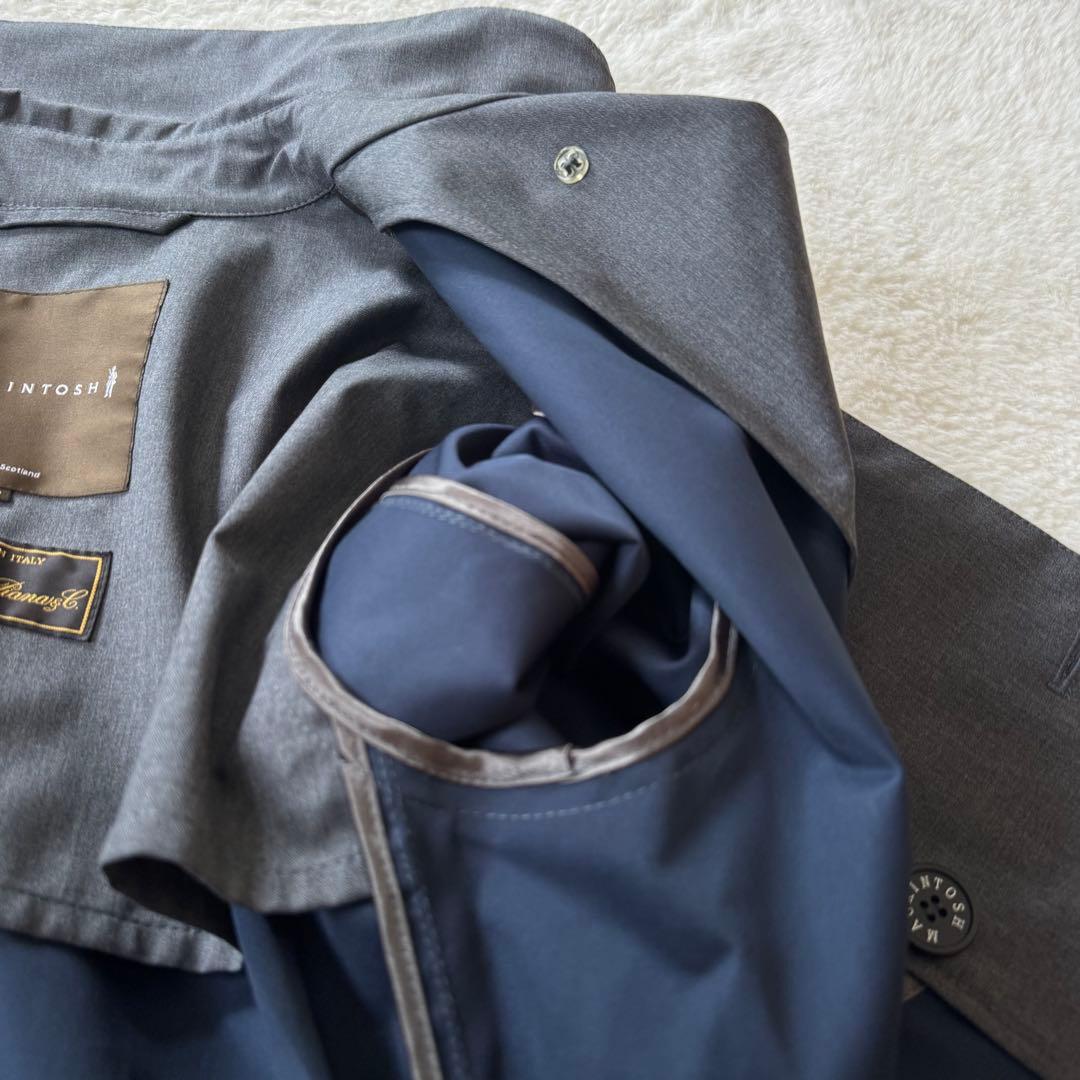 美品　マッキントッシュ　ロロピアーナ トレンチコート　ベルテッド　グレー　40