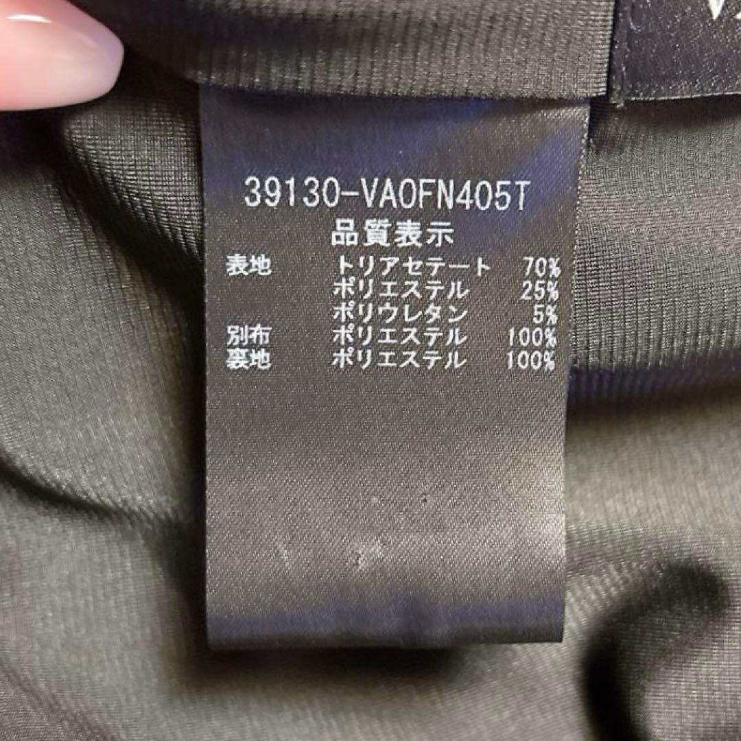 フォクシーニューヨーク　ベロアノアールシースルーブラックワンピース38