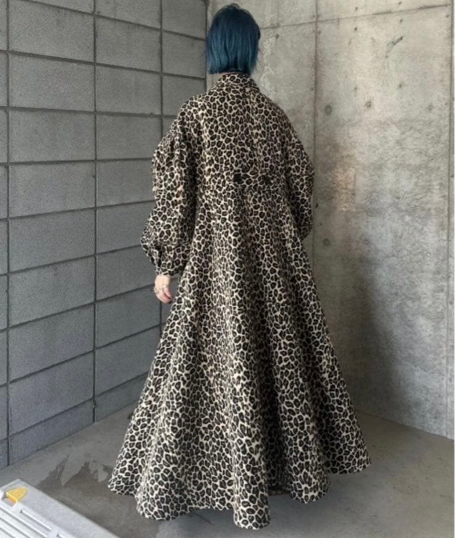 PERNA ペルナ レオパードジャガードコート L