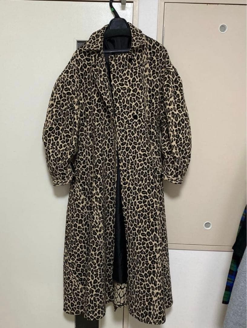 PERNA ペルナ レオパードジャガードコート L