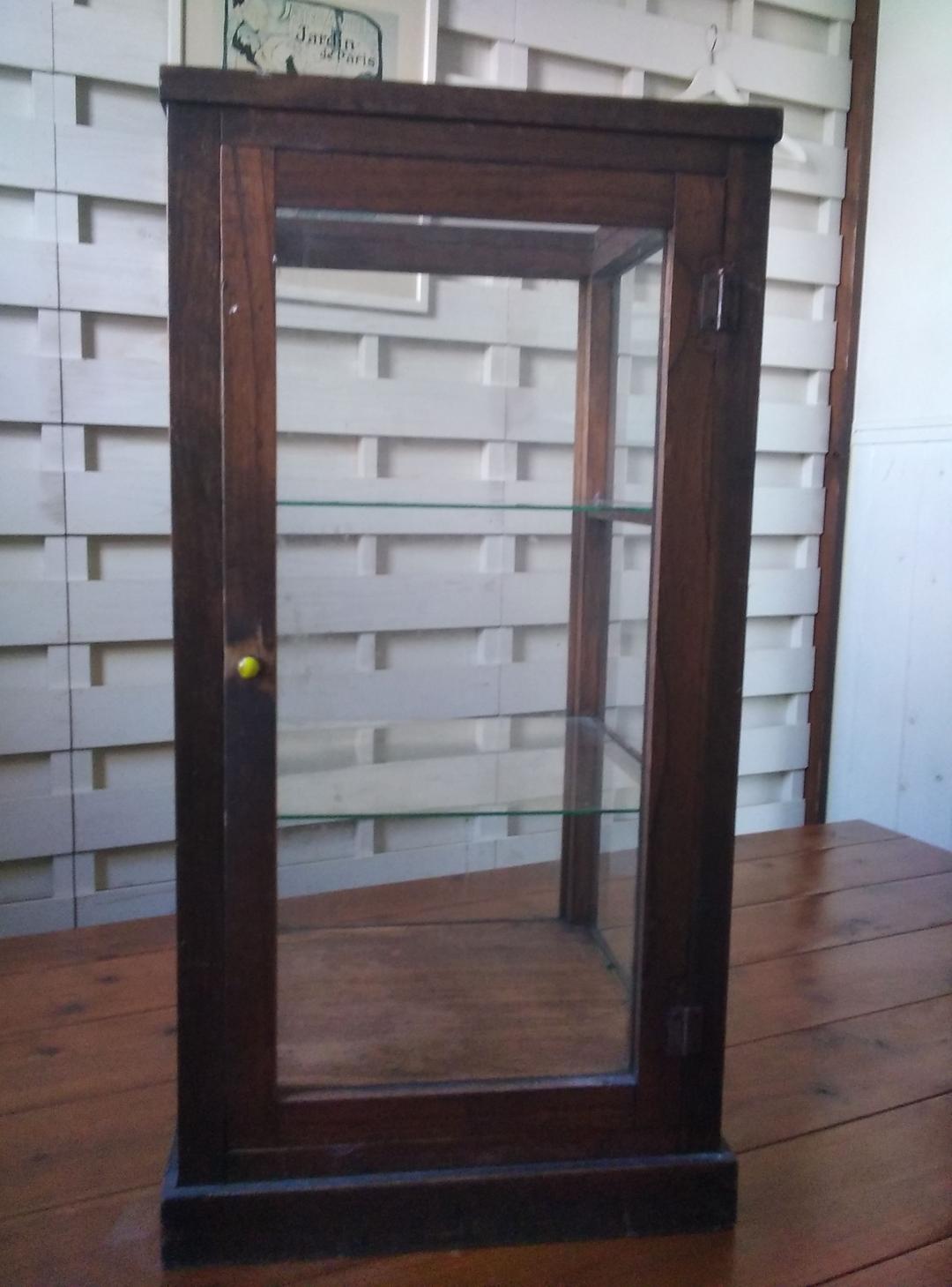 ガラスキャビネット　アンティークカウンターキャビネットショーケース　ガラスケース