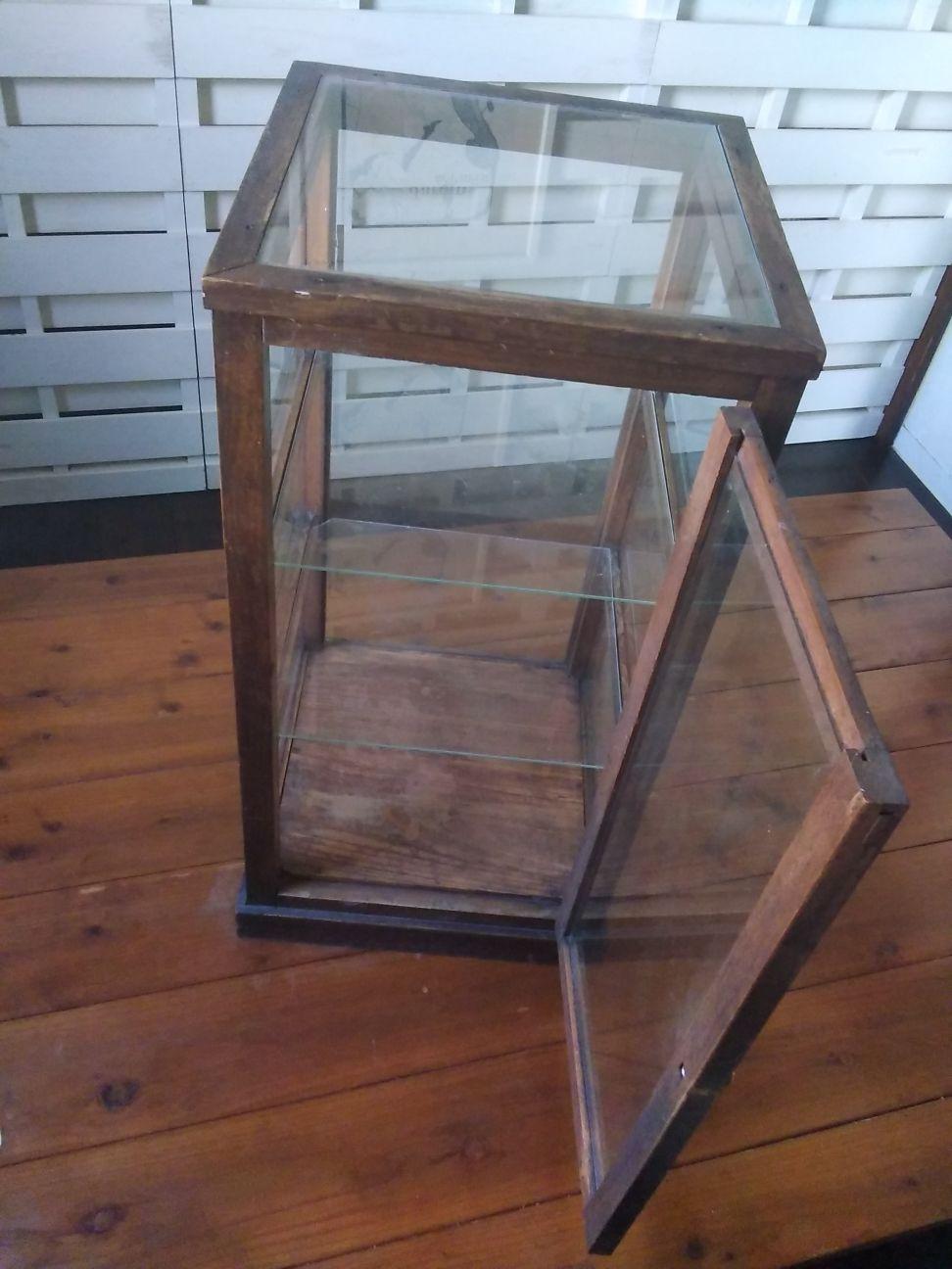 ガラスキャビネット　アンティークカウンターキャビネットショーケース　ガラスケース