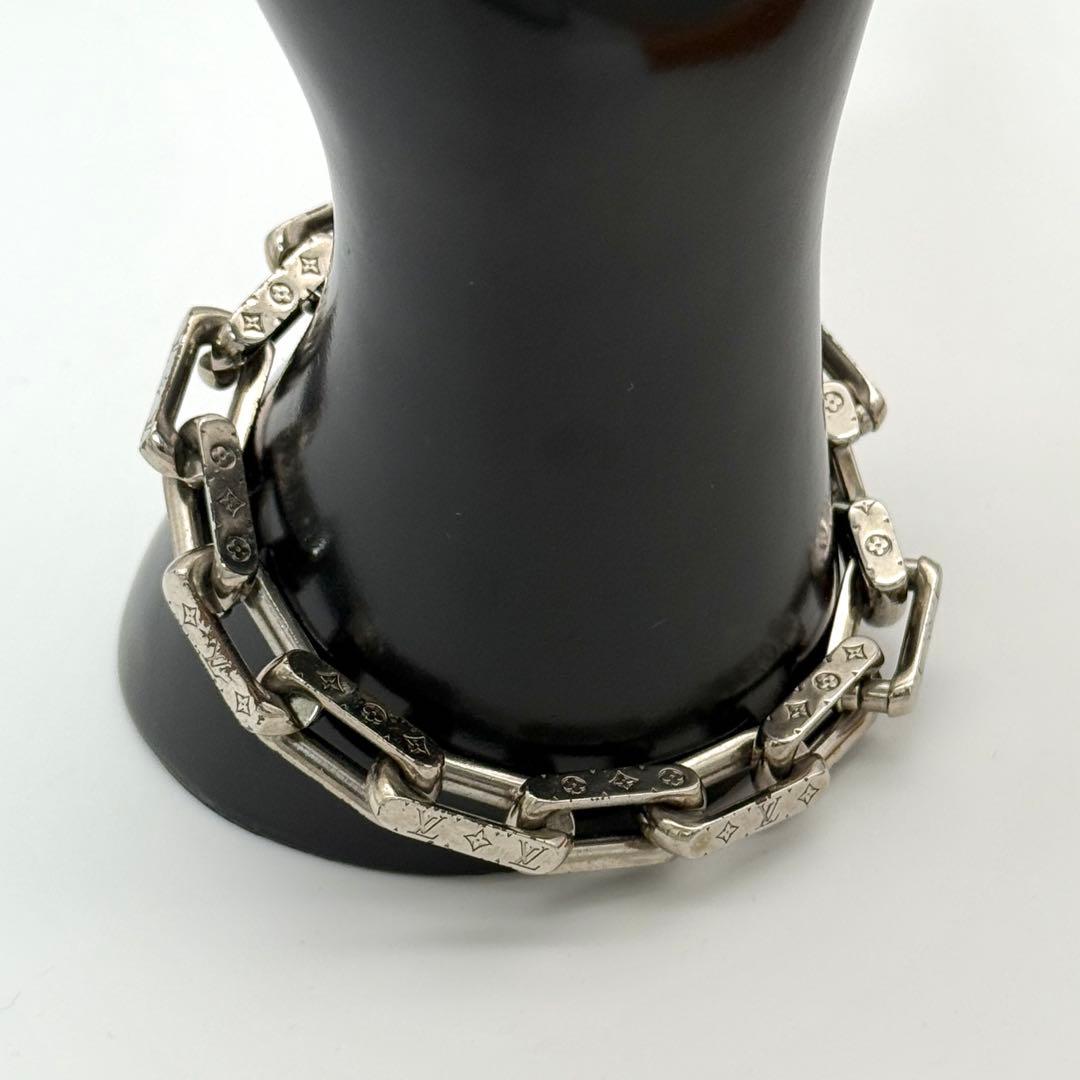 ルイヴィトン ブレスレット コリエ チェーン モノグラム シルバー メンズ