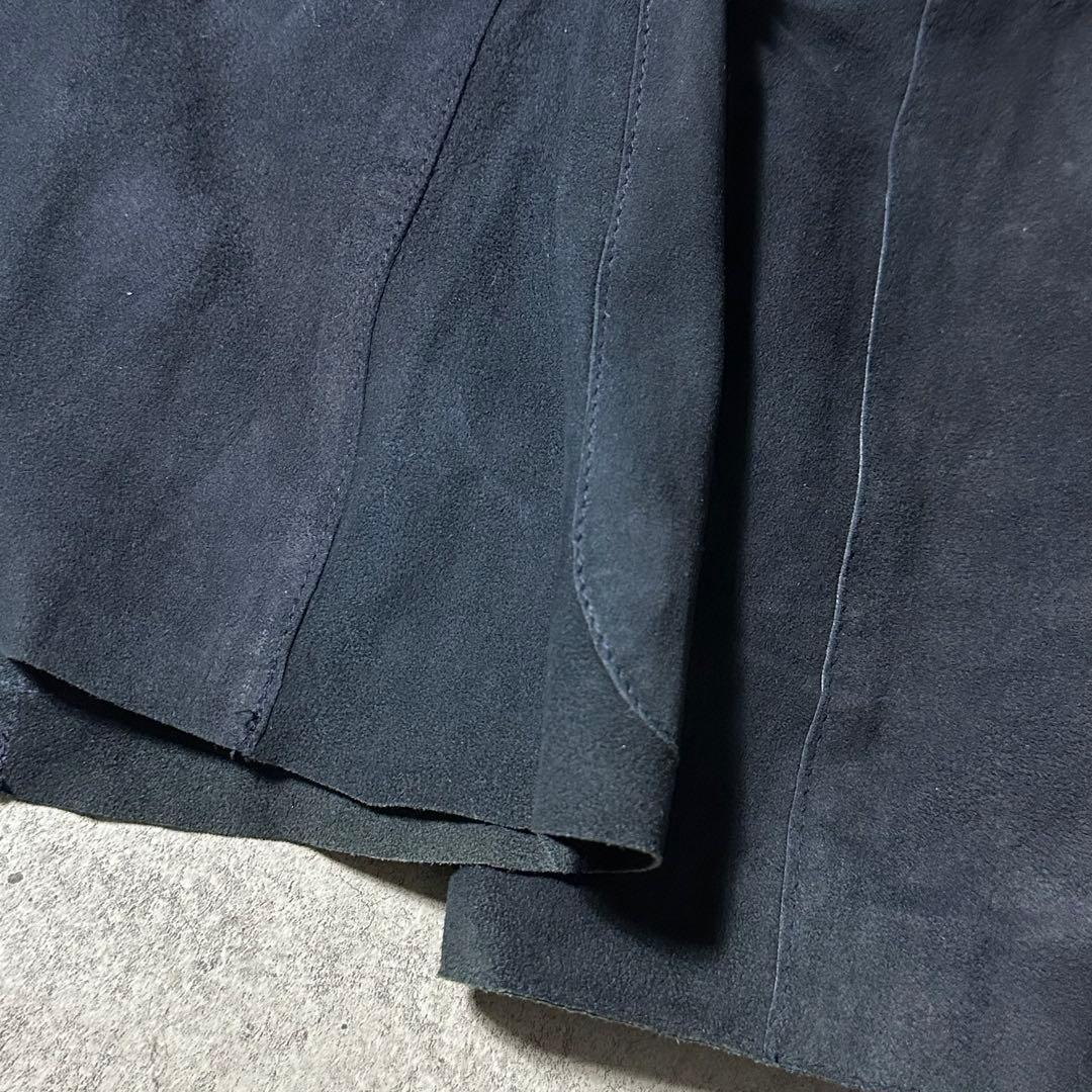 90s EMPORIO ARMANI スウェード ジャケット 40 黒系