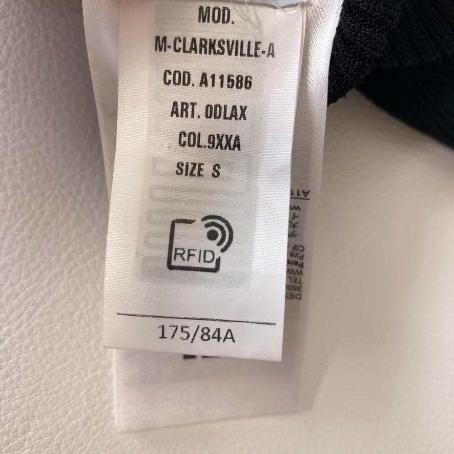 【CY】DIESEL　リブニットチューブトップ メタルオーバルDロゴ 黒