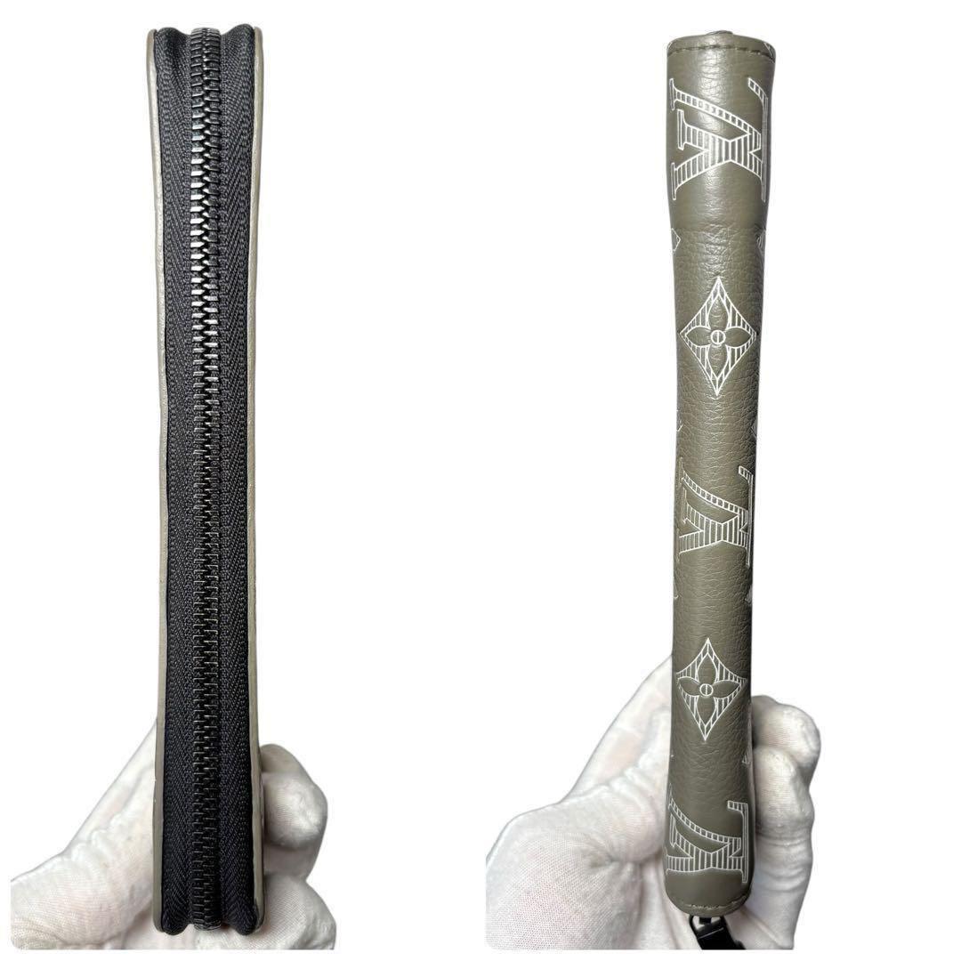 ルイヴィトン ジッピーウォレット・ホリゾンタル モノグラム シャドウ オリーブ