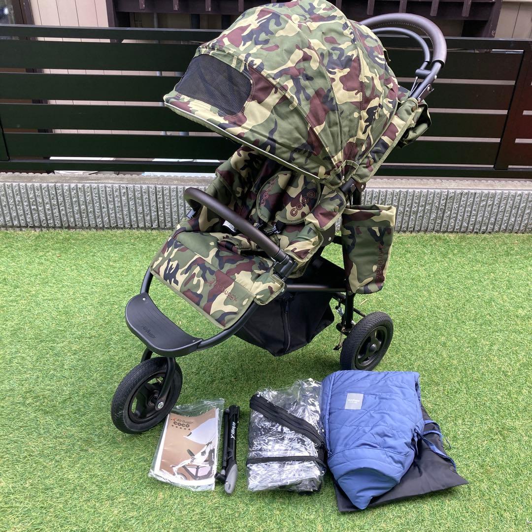 【美品】Air Buggy エアバギーココブレーキ　迷彩柄　3輪ベビーカー