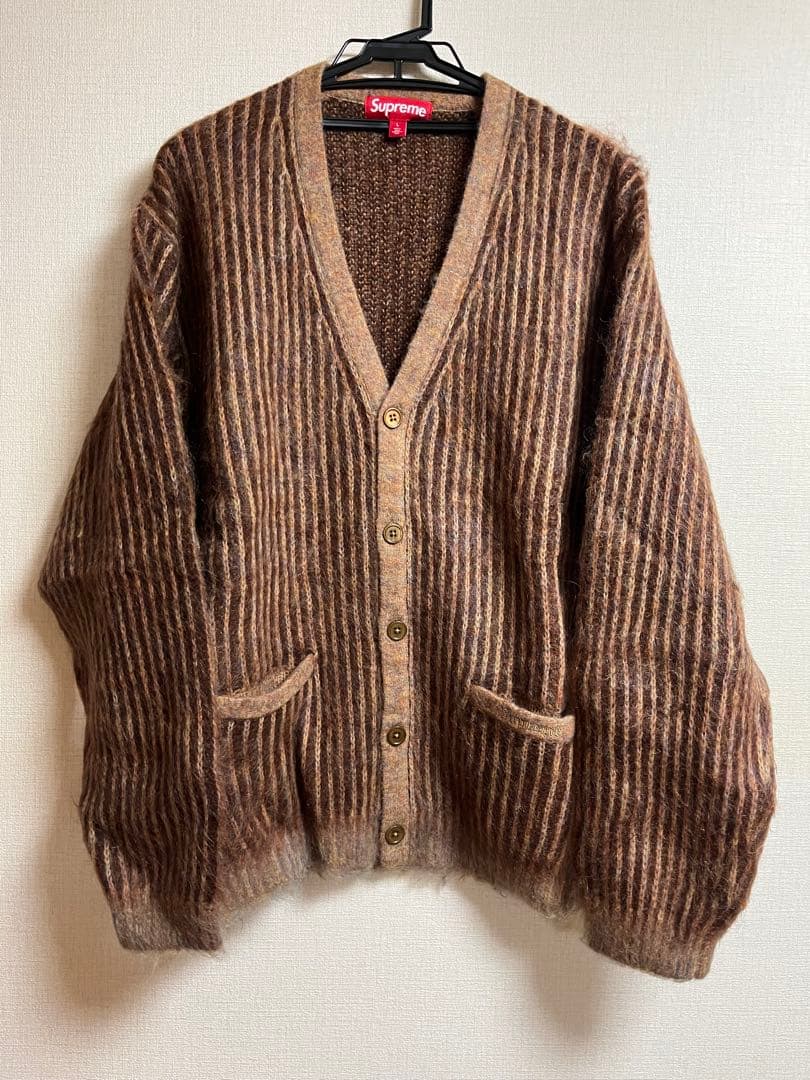トップス supreme 2-Tone Mohair Cardigan brown
