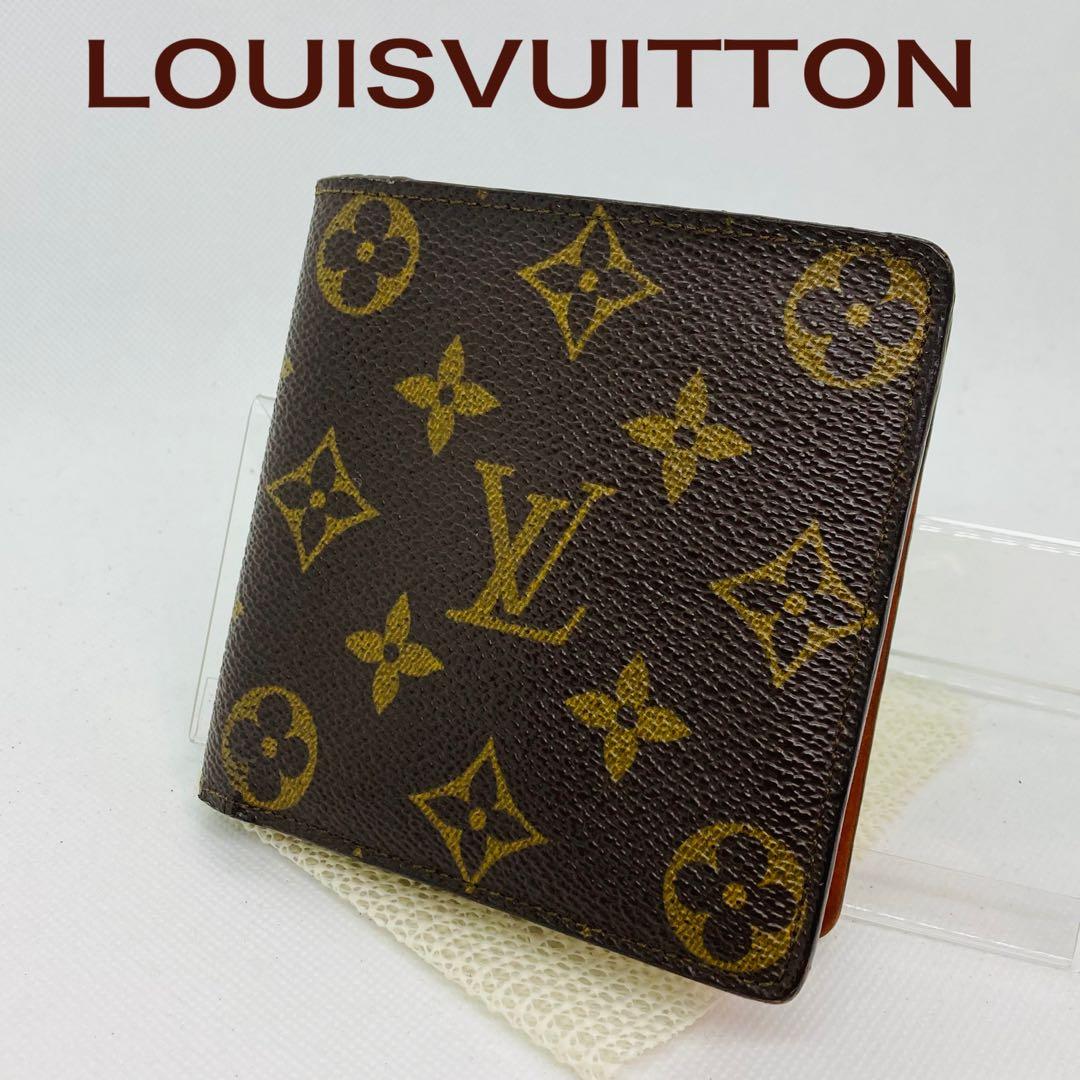 ルイヴィトン モノグラム ポルトフォイユ マルコ　二つ折り財布 茶色 782
