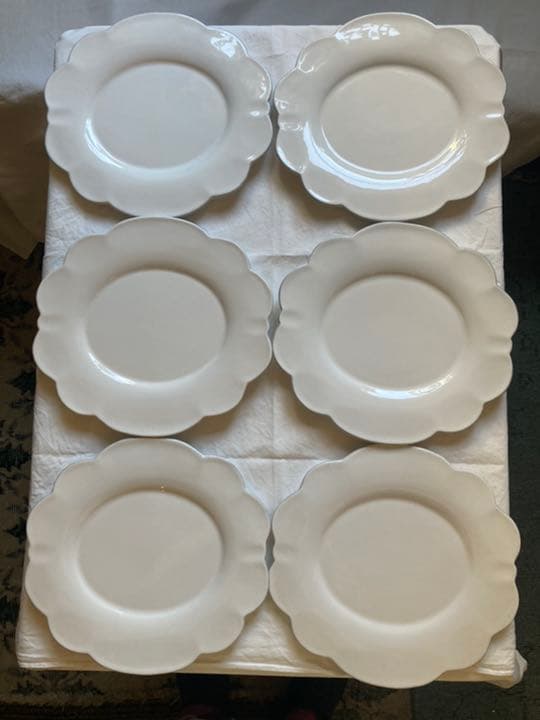 cote table PETALE WHITE　花リム　ペタル　デザートプレート