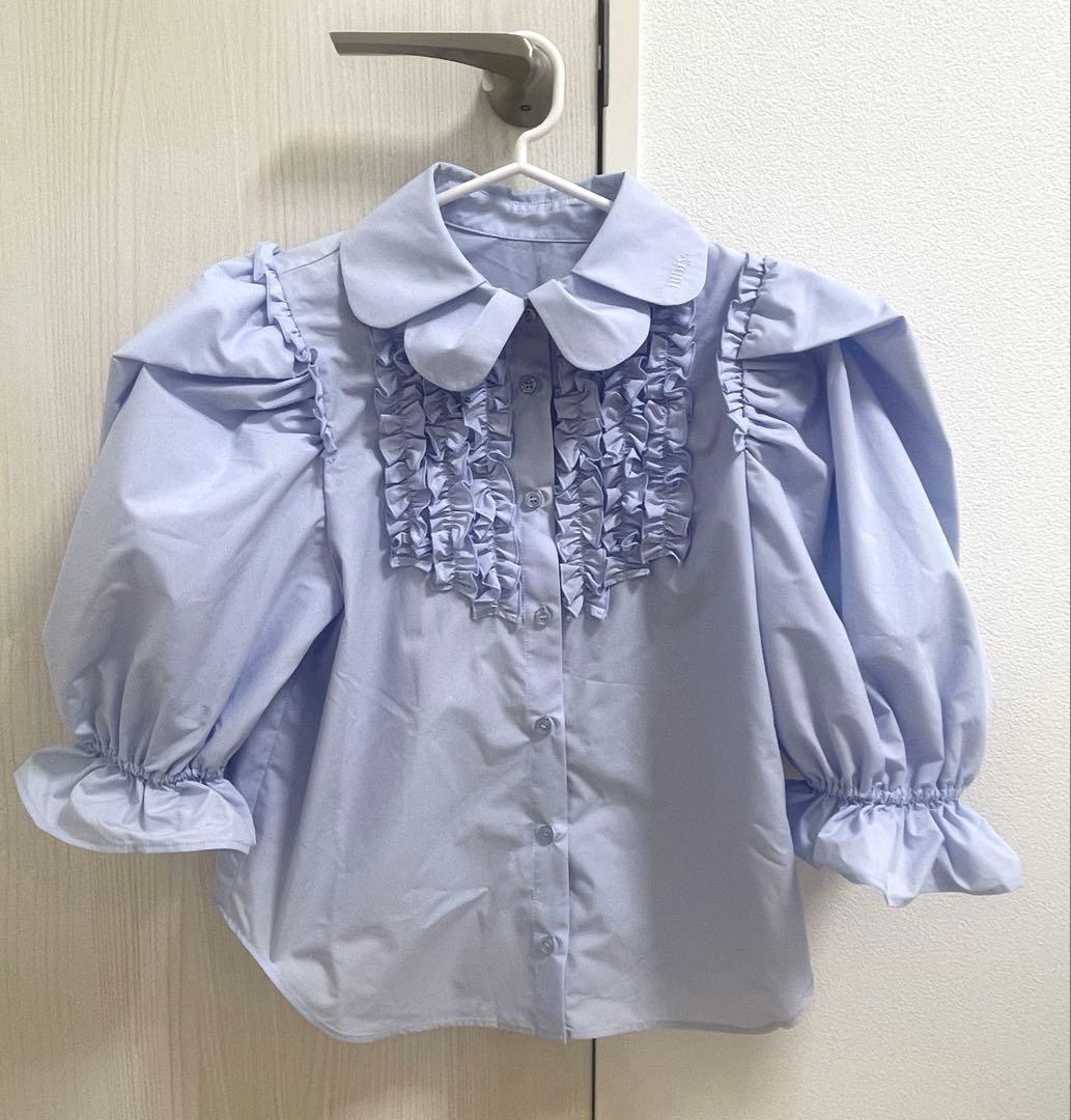 Bibiy. CORA PUFF BLOUSE ブルー