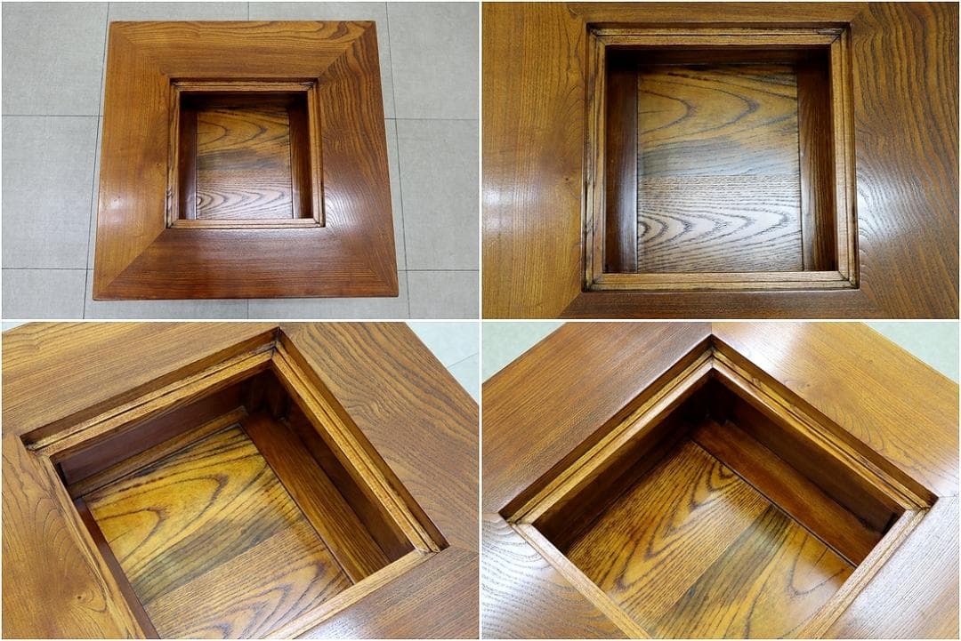 囲炉裏 テーブル 座敷机 座卓 ちゃぶ台 関西火鉢 天然木 和家具 和室 古民具