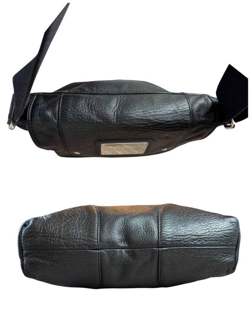 【美品】DOLCE&GABBANA　ショルダーバッグ　メッセンジャー　レザー　黒