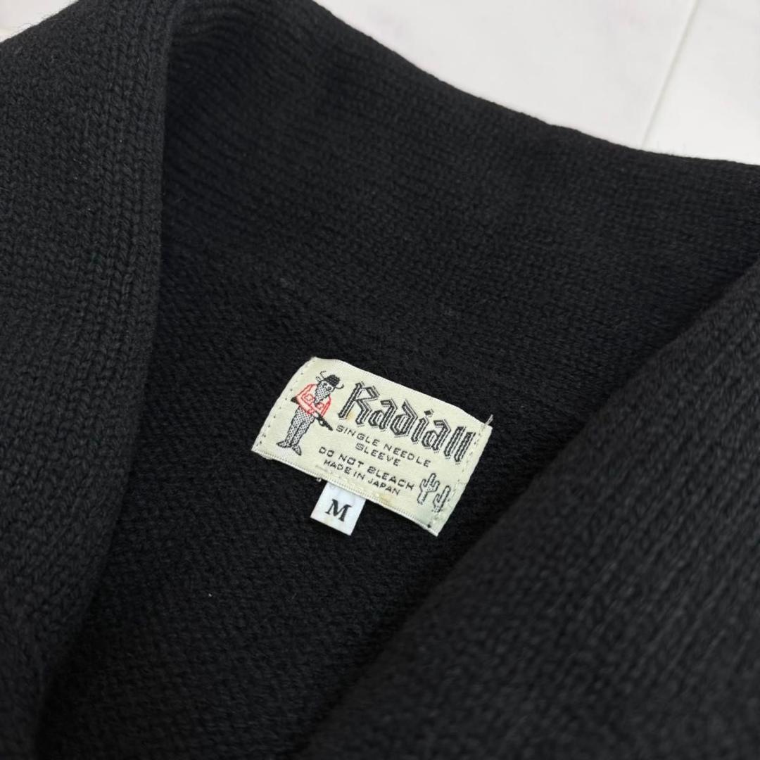 RADIALL ラディアル ニットカーディガン 黒 Mサイズ 刺繍入り