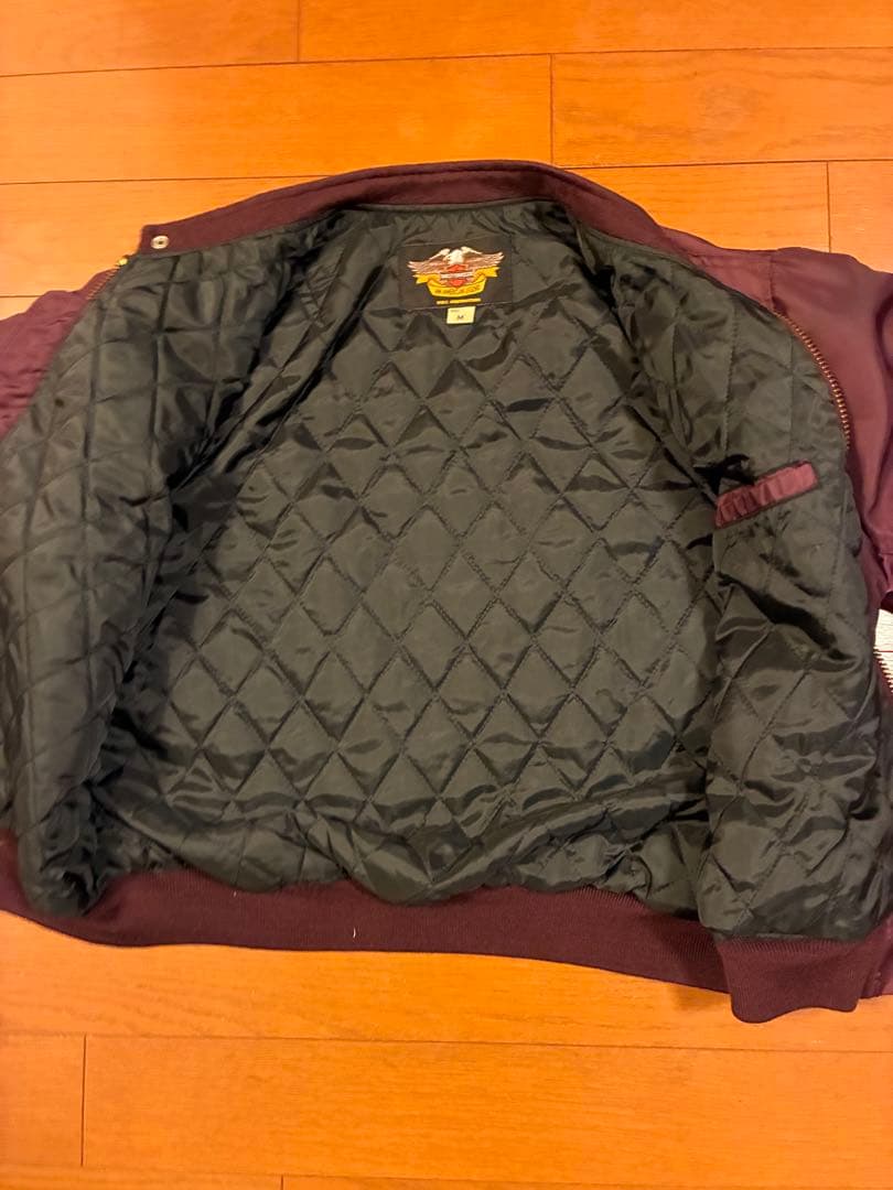 Harley-Davidson　MA-1　ボルドー　ヴィンテージ　バックロゴ