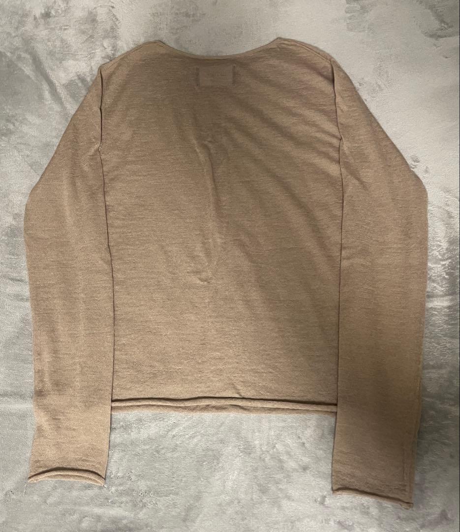 GRANCYプリントデザインシアーニット　グレー