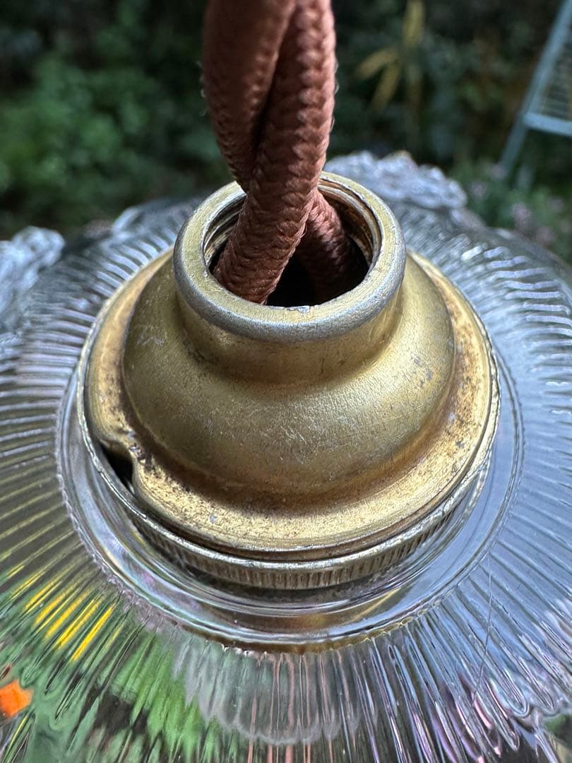 20's フランス アンティーク ピンクムラーノガラスの可愛いミニシャンデリア＊