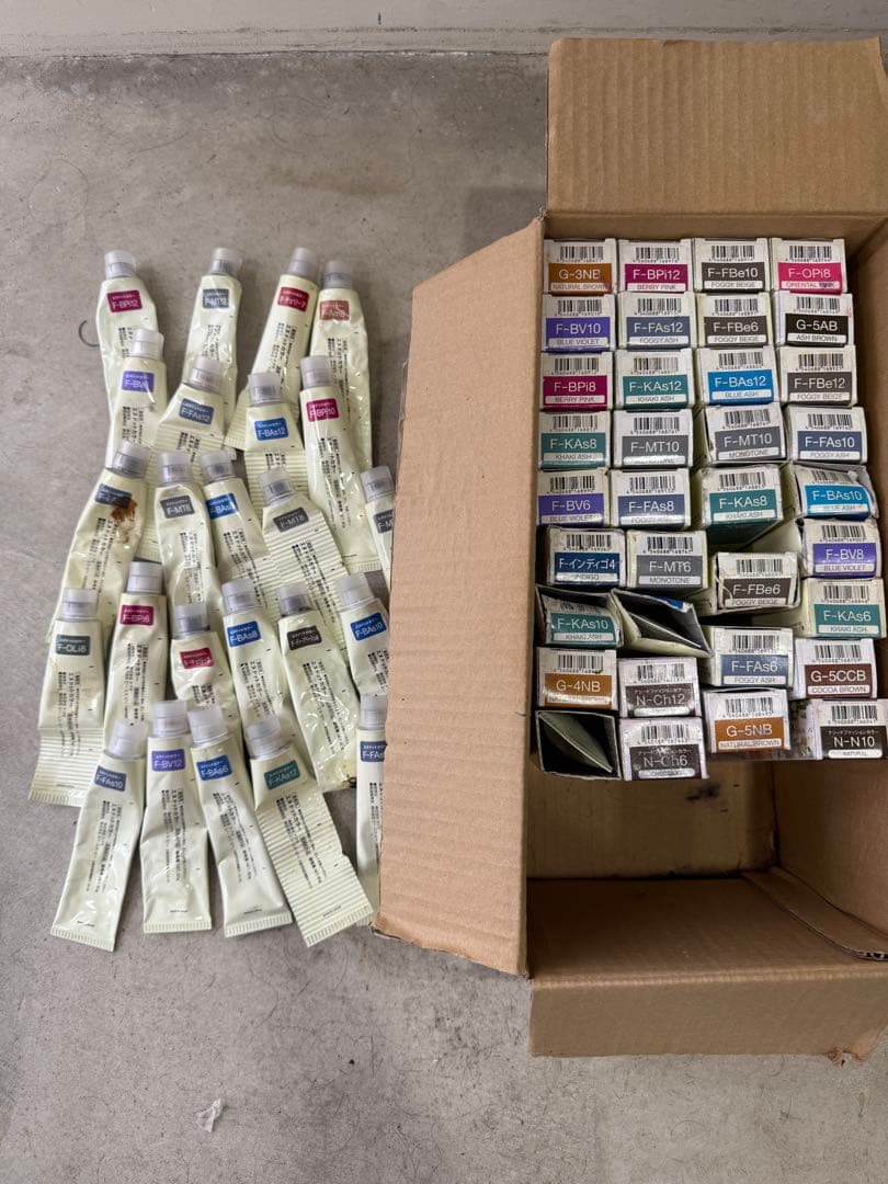 ナプラ エヌドット カラーリング剤未使用35本　使用品多数