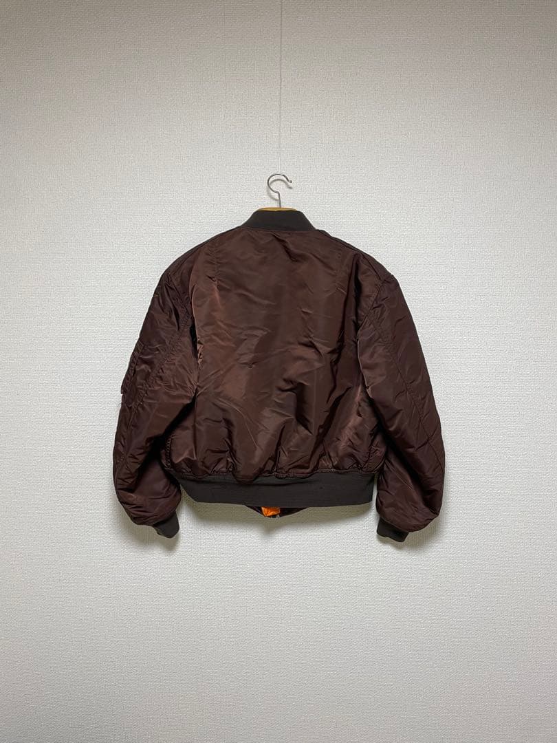 90s USA製 ALPHA 激レア チョコレート MA1 MA-1 ジャケット