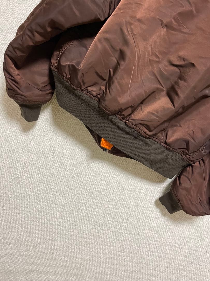 90s USA製 ALPHA 激レア チョコレート MA1 MA-1 ジャケット