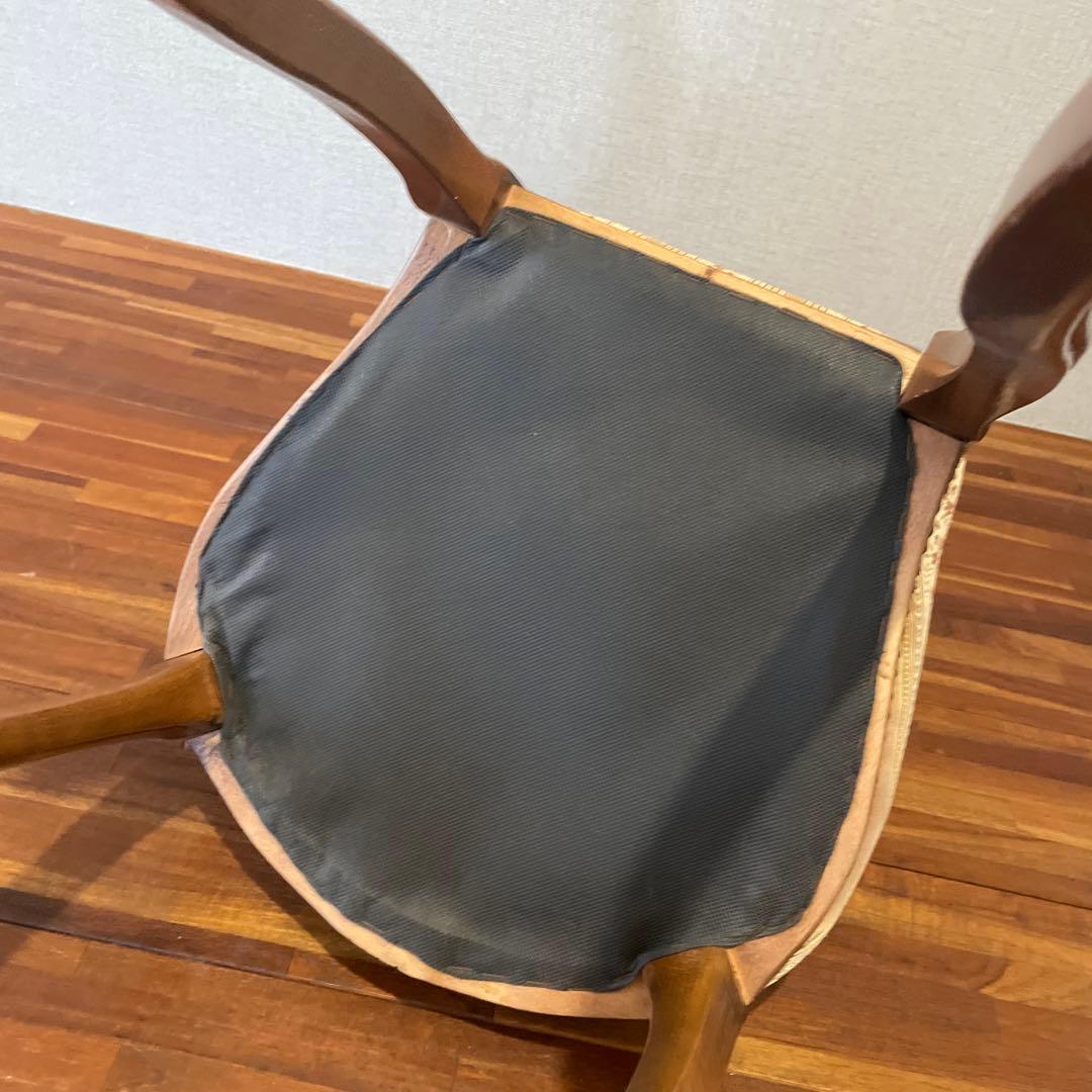 【即購入禁止】アンティーク チェア 木製 ダイニングチェア ストライプ