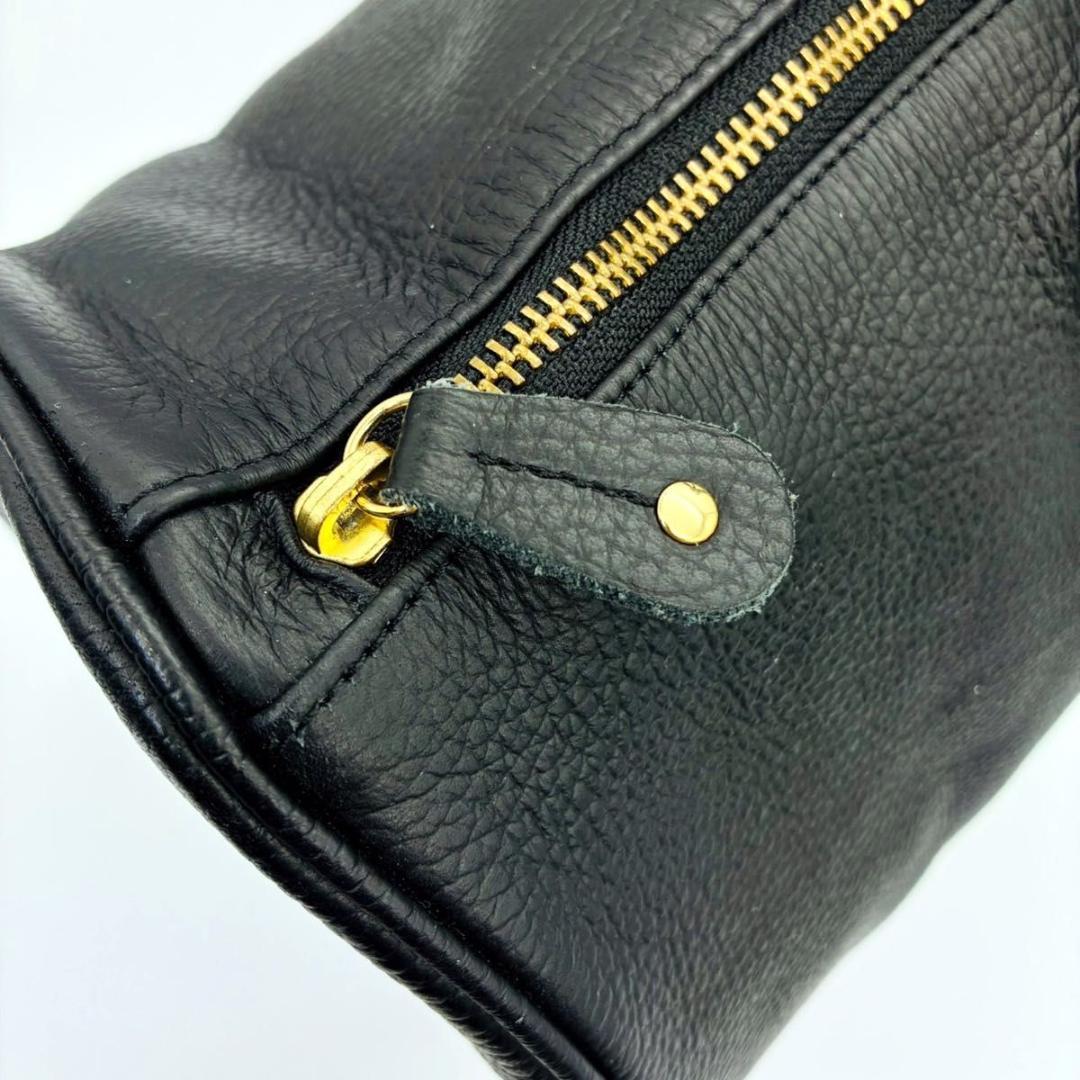 ヤングアンドオルセン ボストンバック レザー ブラック ゴールド金具