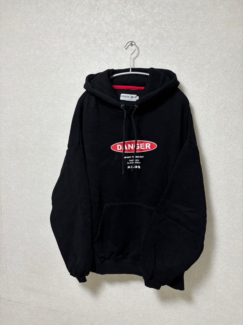 【美品】ブラックアイパッチ タイトブース パーカー　M