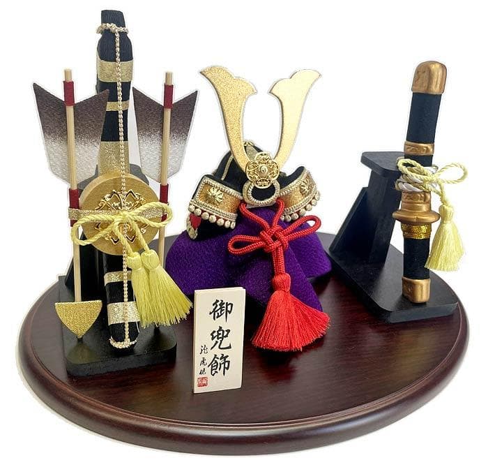 飛翔兜　弓太刀セット　五月人形兜飾り　端午の節句卓上飾り　リュウコドウ　龍虎堂