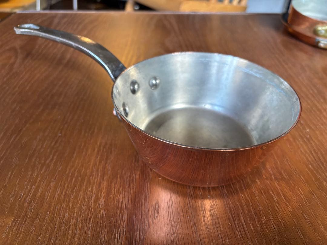 MADE IN FRANCE 銅鍋 片手鍋 ソースパン 約16cm 錫引き