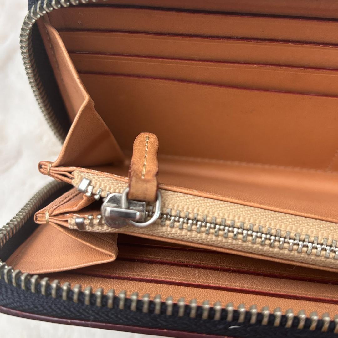 GANZO　ガンゾ　コードバン　ラウンドファスナー　長財布　濃茶