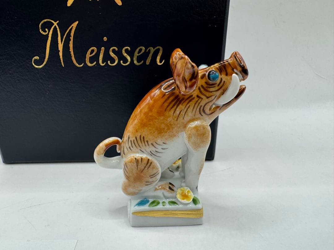 極美品 Meissen マイセン 干支シリーズ 猪　イノシシ　亥　フィギュリン