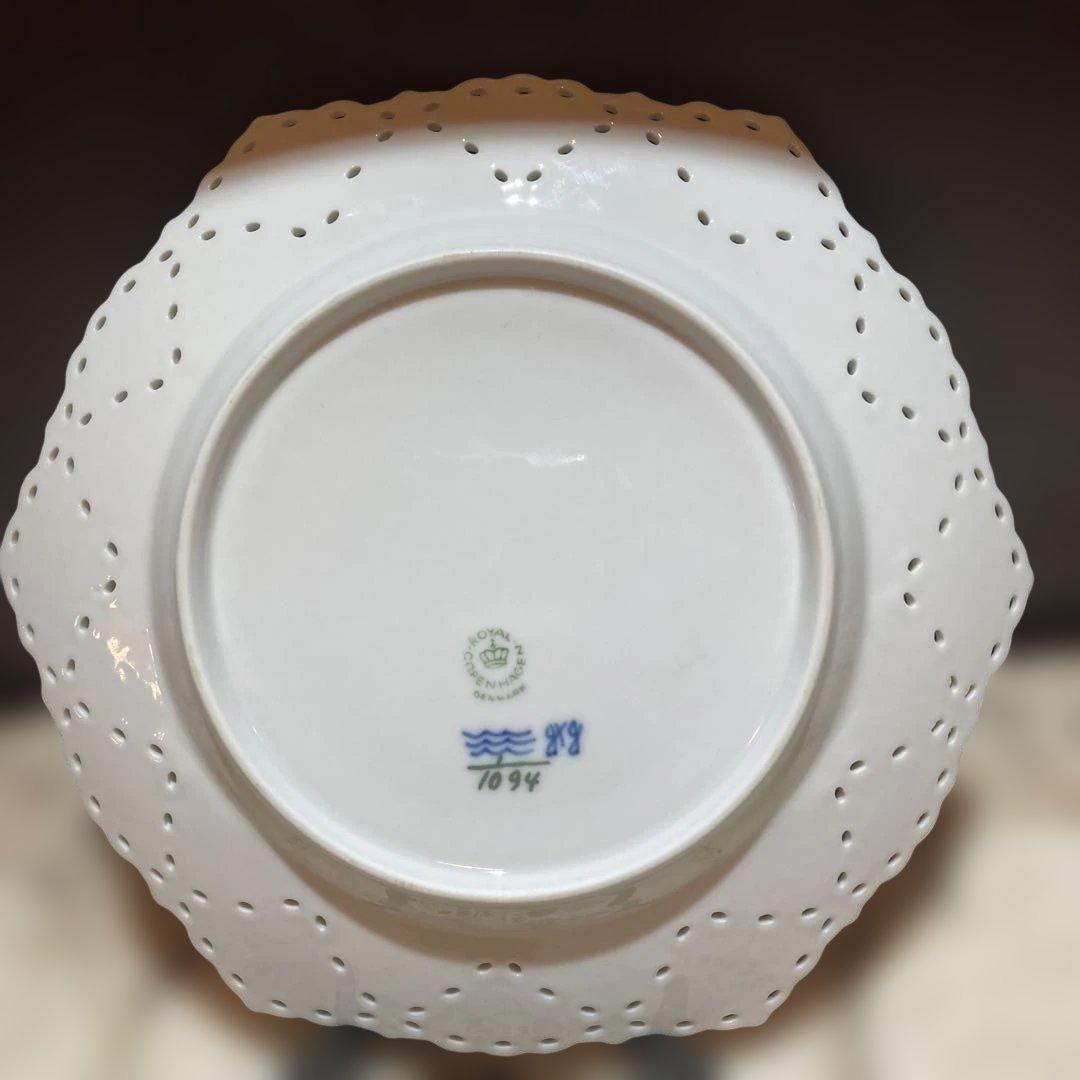 美品☆未使用【デンマーク製】ロイヤルコペンハーゲン　ダブルレースプレート