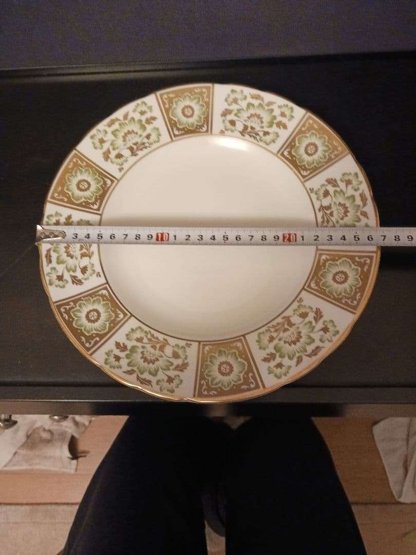 ロイヤルクラウンダービー グリーンダービーパネル プレート27cm③