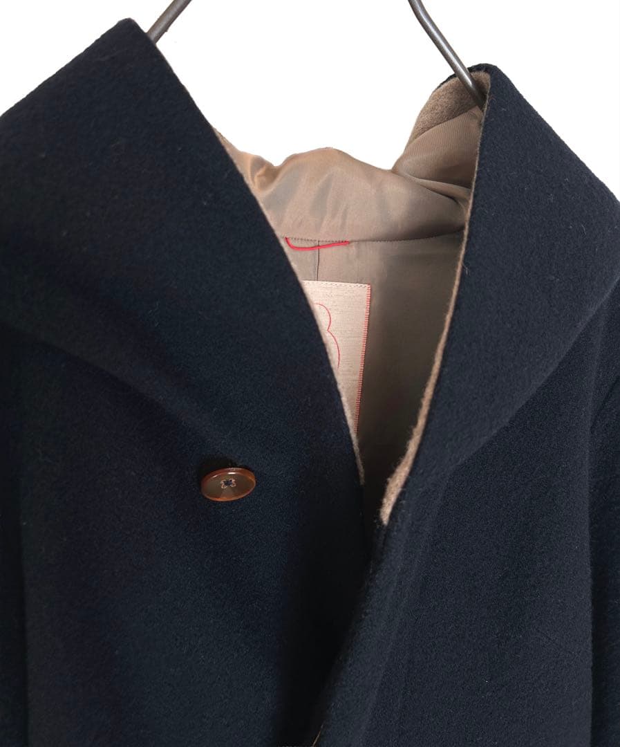 とら【美品 】パラスパレス フード付コート ネイビー