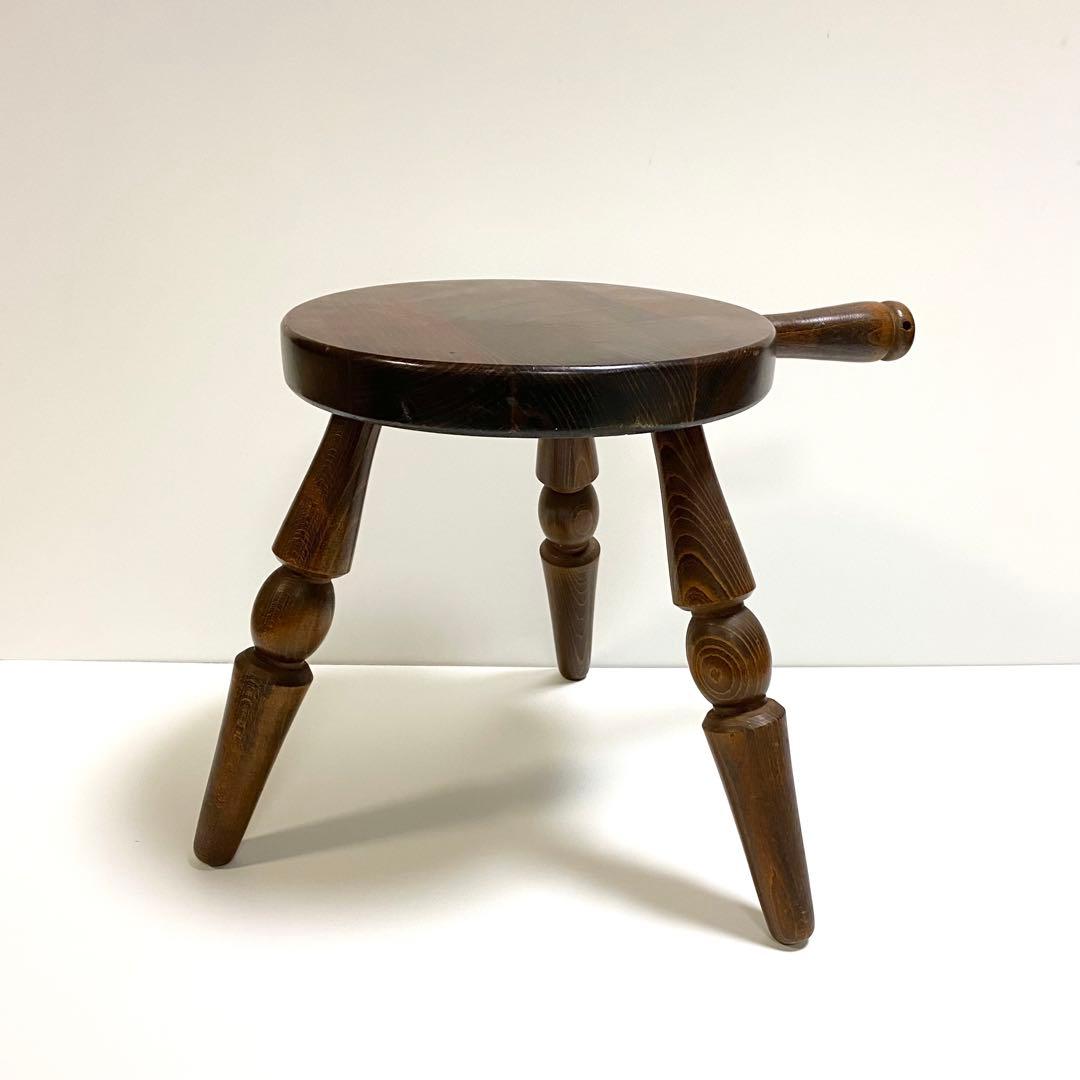 希少 美品 飛騨産業 キツツキマーク ミルクスツール ヴィンテージ チェア