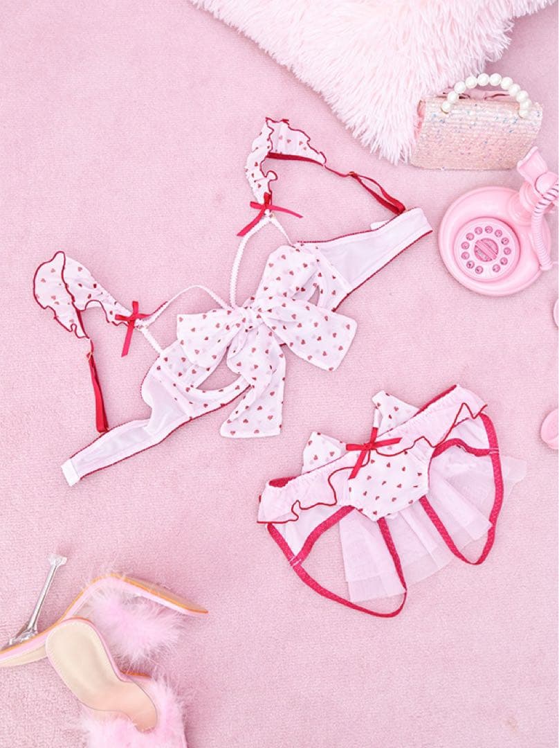 D70♥️ love2nd LOVEMEオープンブラオープンショーツセットラブラン