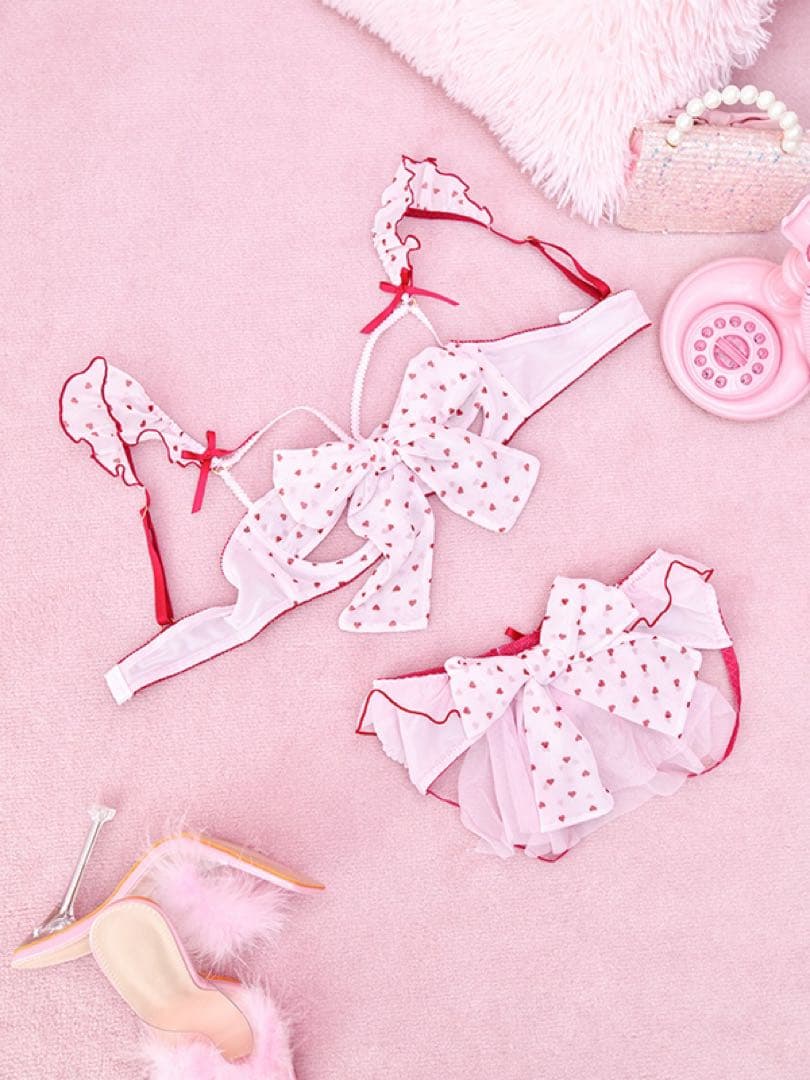 D70♥️ love2nd LOVEMEオープンブラオープンショーツセットラブラン