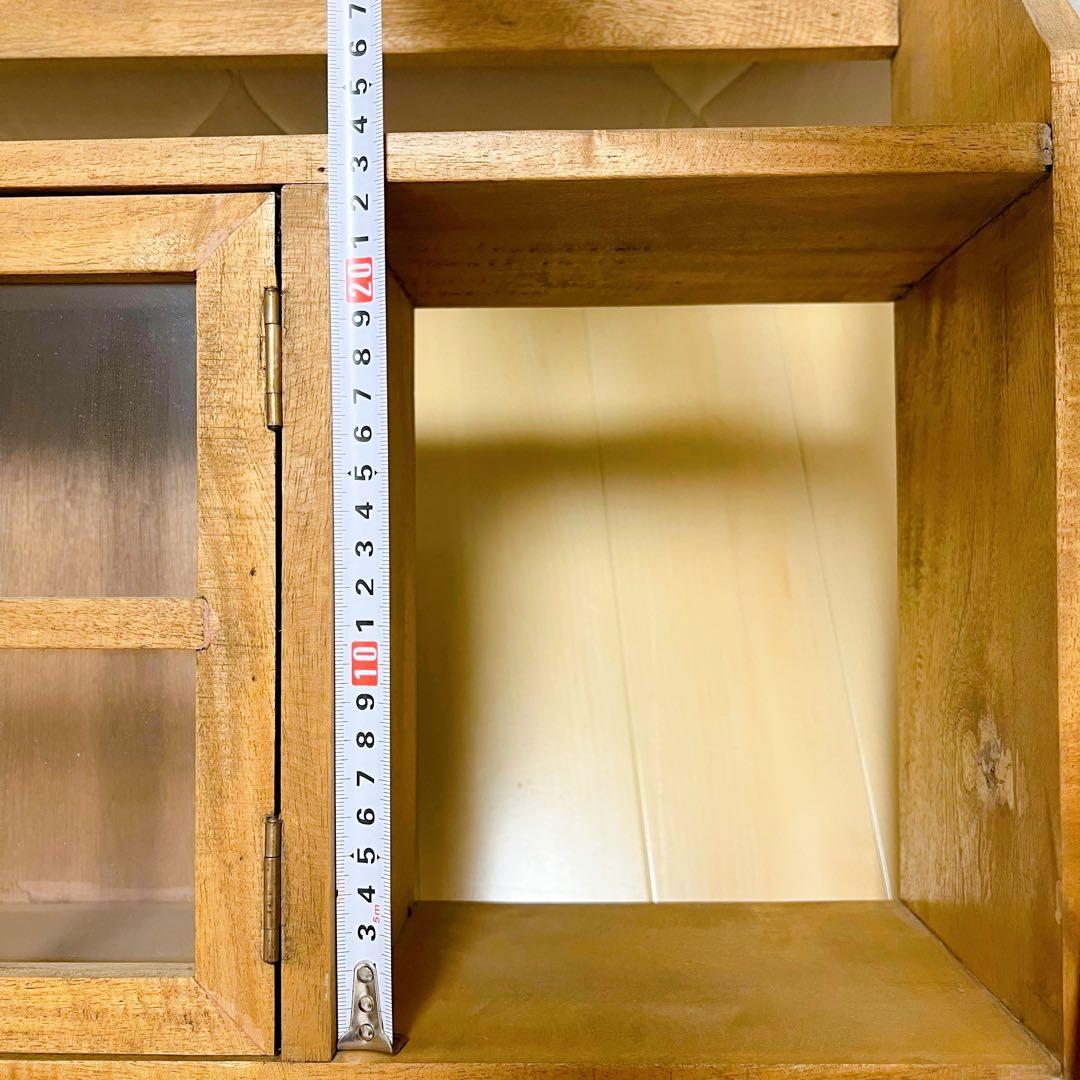 木製オープンシェルフ 扉付き