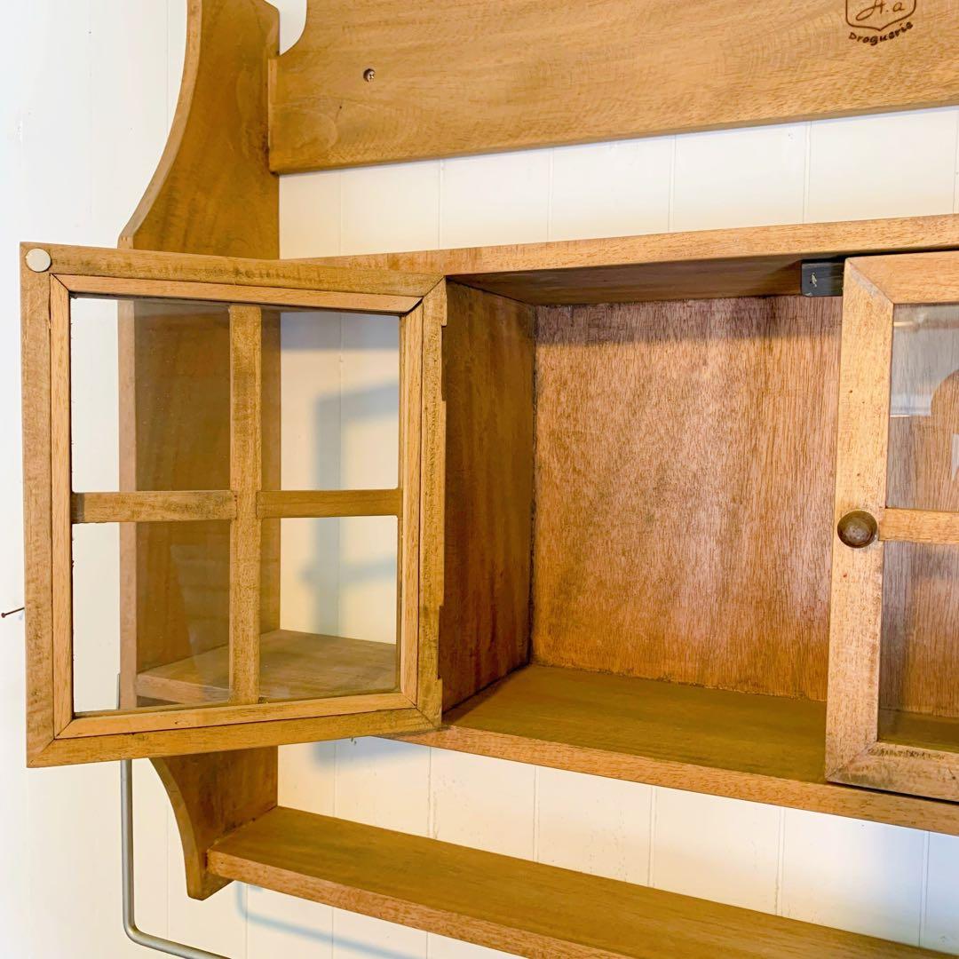 木製オープンシェルフ 扉付き