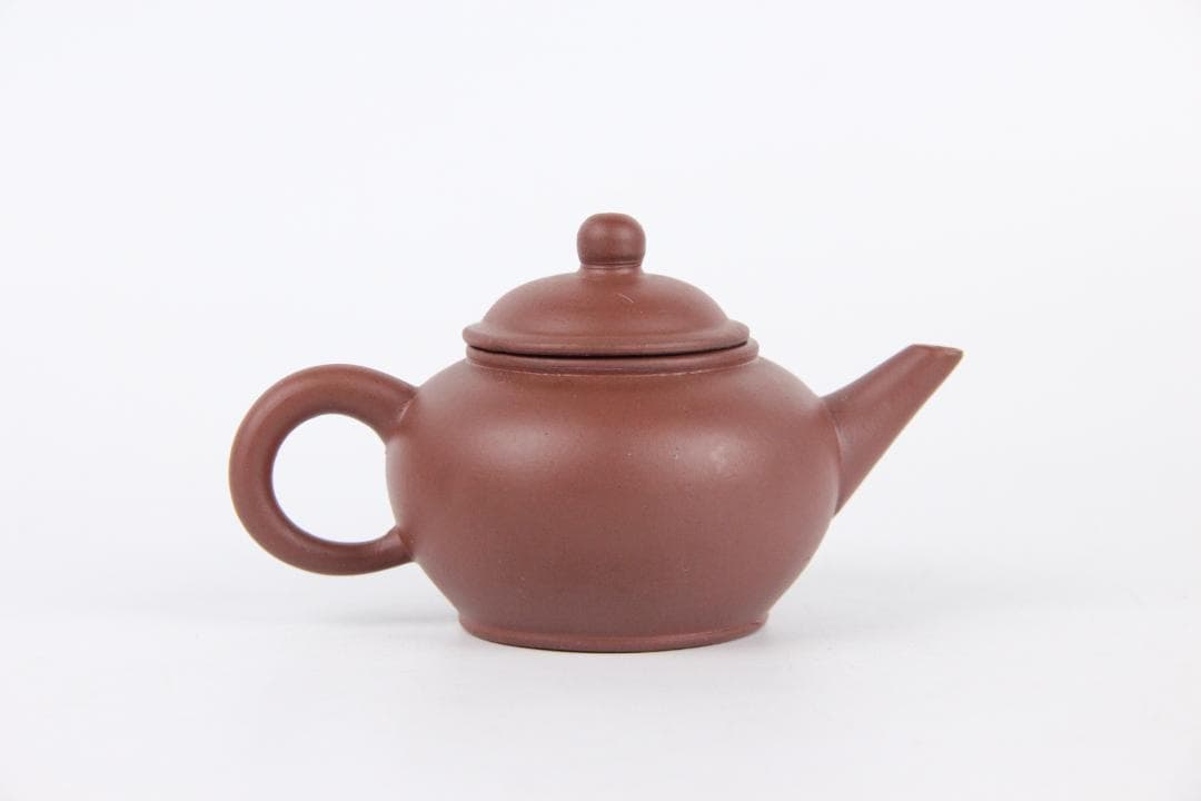 荊渓惠孟臣製 唐物 朱泥 水平 壺 煎茶 急須 紫砂 宜興 窯 ES1-14