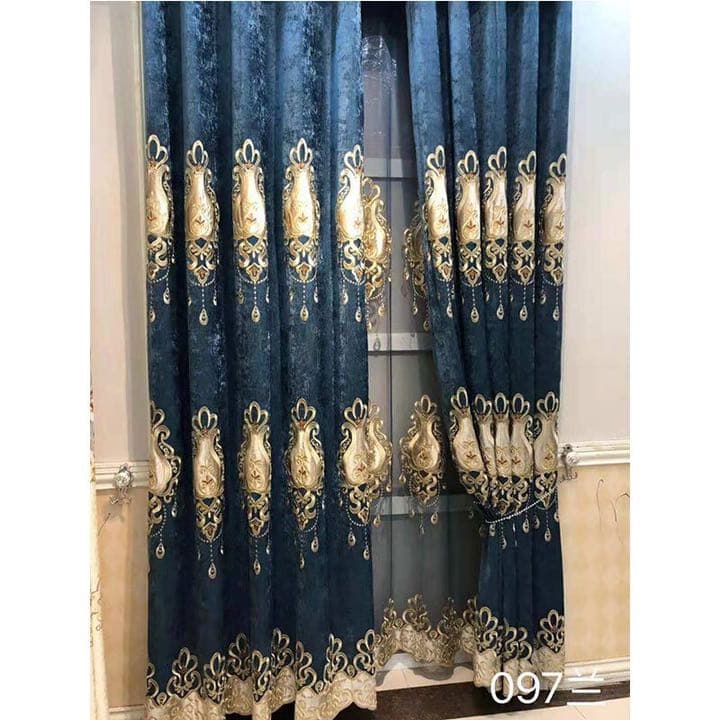 ヨーロピアン　レースカーテン   カーテン　ポールカーテン　刺繍カーテン