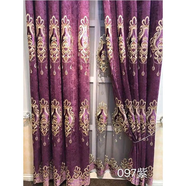 ヨーロピアン　レースカーテン   カーテン　ポールカーテン　刺繍カーテン