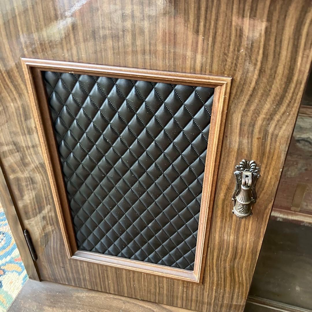 昭和レトロ ミッドセンチュリー 古家具 飾り棚 サイドボード 装飾ガラス戸