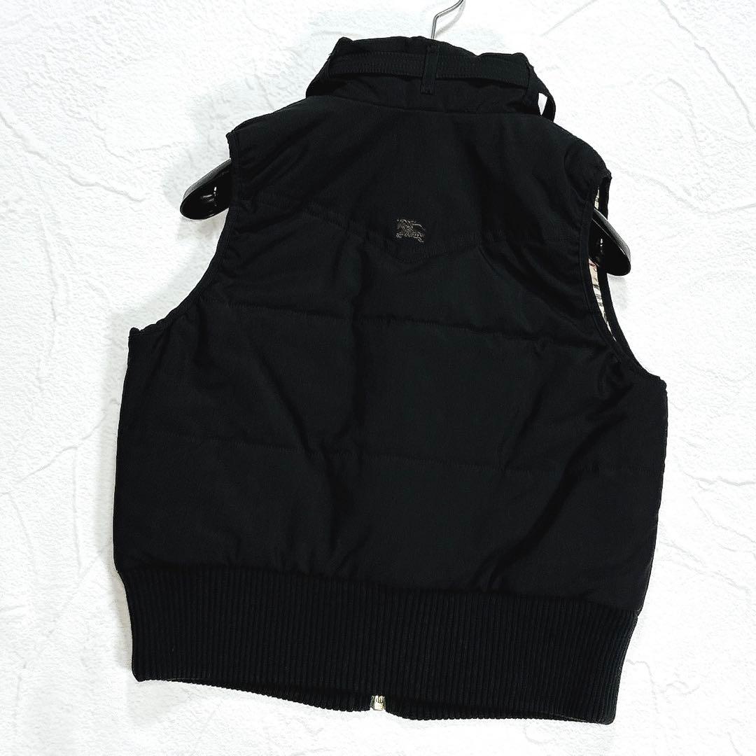 美品✨バーバリーブルーレーベル ダウンベスト 中綿 ノバチェック ホースロゴ刺繍