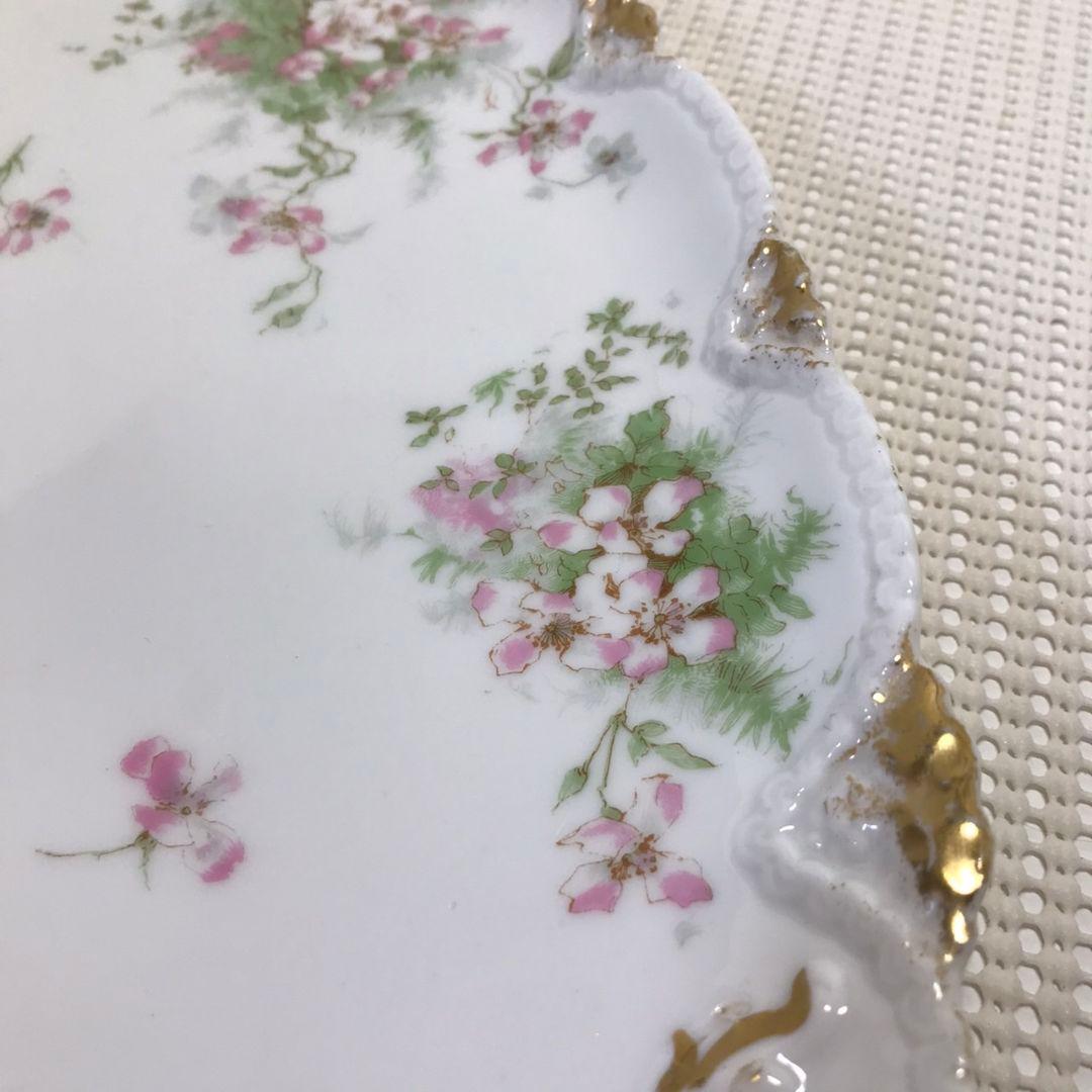 セオドア ハビランド リモージュ　フランス アンティーク　オーバルディッシュ