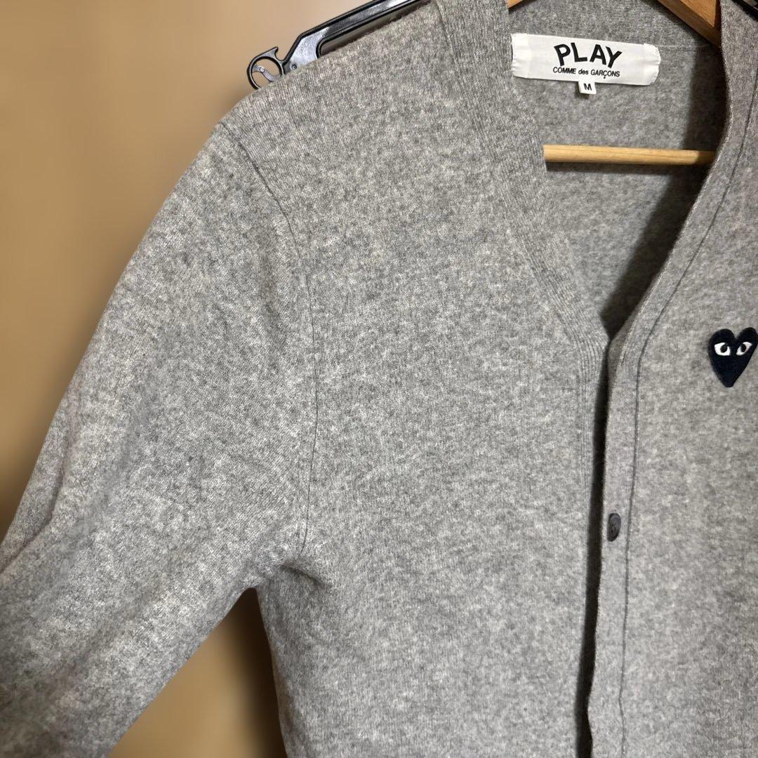 PLAY COMME des GARCONS グレー カーディガン M